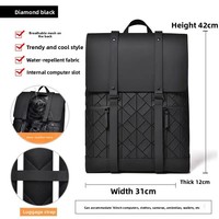 Mochila de Viaje para Portátil, Impermeable, Reflectante, con Logotipo Personalizado, Diseño Geométrico, Gran Capacidad