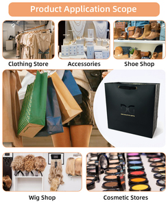 Personalizzato <span class=keywords><strong>Eco</strong></span> Friendly <span class=keywords><strong>Kraft</strong></span> degradare con il proprio logo per il panno e scarpe stampa Offset carta Shopping sacchetto di imballaggio - Product Image 2