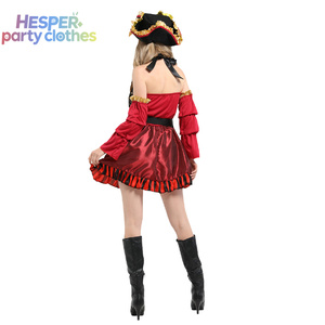 Disfraz de Pirata del Caribe para Carnaval y Halloween, Traje de Capitana Cazadora, Disfraz de Cosplay, Vestido de Fiesta, Poliéster, Ropa para Mujer - Product Image 3