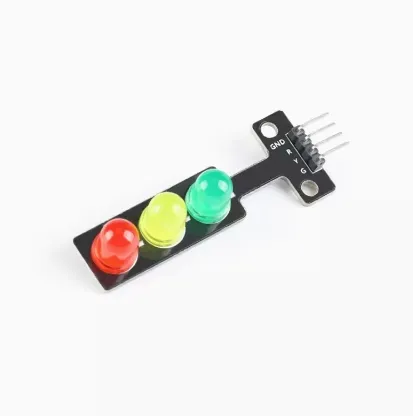 FLYCHIPLED โมดูลไฟจราจรสีแดงสีเขียวและสีเหลืองแสงสามสีโมดูลไฟ 5V บล็อกอิเล็กทรอนิกส์