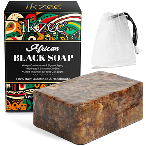Jabón Negro Africano Crudo de Ghana Orgánico Hecho a Mano de 100g para Limpieza Facial y Corporal, Tratamiento para Manchas Oscuras, Imperfecciones y Acné, Venta al por Mayor y de Marca Propia - Product Image 6