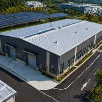 Edificio Prefabricado Moderno de Estructura de Acero Ligero, Viga de Acero Sólida en Forma de H, Techo de Panel Sándwich para Almacén