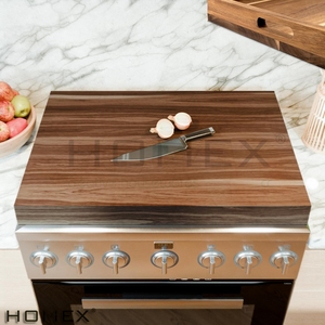 Planche <span class=keywords><strong>à</strong></span> nouilles en bois d'acacia Couverture de <span class=keywords><strong>poêle</strong></span> sur le dessus de la cuisinière Planche <span class=keywords><strong>à</strong></span> découper plus grande - Product Image 3