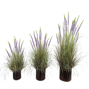 Plantes Bonsaïs Artificielles Fleurs en Soie <span class=keywords><strong>Rose</strong></span> Herbe Oignon Artificiel Fontaine de Pampa Herbe Décoration de la Maison - Product Image 1