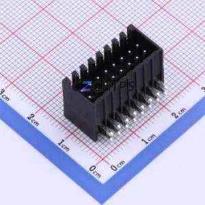 JL15EDGRHD-25408B01 Plug-in Terminal Block Bent Lead Through Hole,P=2.54mm Board-to-Board / Socket - Closed 2x8P 2.54mm Black - Product Image 1