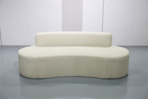 Y03 3-Seater Corduroy <b>Sofa</b> Set, Semicircular Convertible <b>Sofa</b> <b>Bed</b> with Adjustable Design for Small Space - Product Image 4