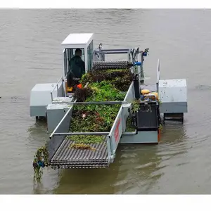 River cleaning machine to collect the floating trash aquatic weed in reservoirs rivers and lakes