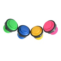 Bouton poussoir de Contact momentané rond de 28mm avec tondeuse pour machine de jeu-pièces de machine de jeu d'amusement-bouton de machine d'arcade