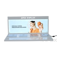 Support d'affichage pour écouteurs en acrylique poli moderne APEX en forme de L avec éclairage LED pour Air Pods