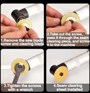 Meuleuse d'angle micro sans fil industrielle pour la construction et la rénovation, idéale pour la découpe <span class=keywords><strong>de</strong></span> carreaux brossés - Product Image 5