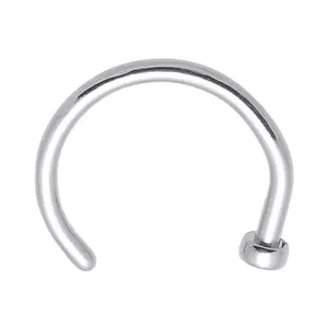 Flat Disk Head Surgical Steel Nose Ring Piercing