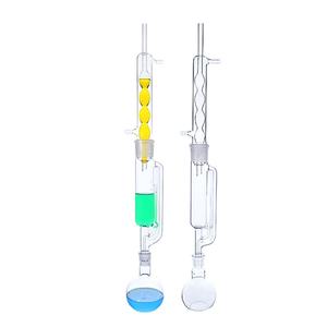 Alat Ekstraksi <span class=keywords><strong>Soxhlet</strong></span> HAIJU LAB Kaca Dinding Tebal 60~1000ml, Ekstraktor <span class=keywords><strong>Soxhlet</strong></span>/Ekstraktor Lemak Dengan Kondensor Allihn, Flask - Product Image 1