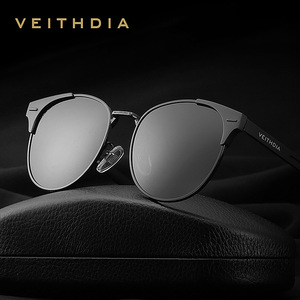 Veithdia Sunglasses Aluminum Magnesium Frame Blue <b>Mirror</b> Lens UV400 Protection Unisex Outdoor Use - Product Image 2