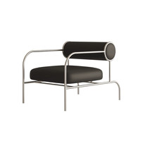Chaise individuelle de style Ming-Qing, design minimaliste italien, en PU, luxe léger, pour salon et balcon, avec pieds en acier inoxydable, tendance vintage