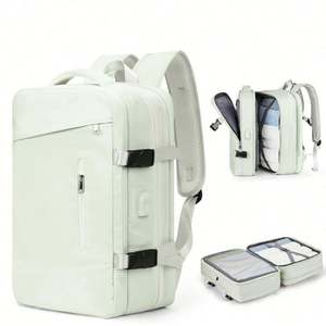 Multifunction Large Capacity Nylon Zipper Closure USB Charger Anti-Theft Business Laptop <b>Backpack</b> <b>with</b> Shoe <b>Compartment</b> - Product Image 2