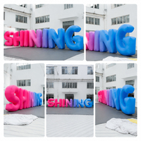 360 degrés personnalisé publicité lumière LED énormes lettres gonflables géantes et Logo Alphabet signes à vendre