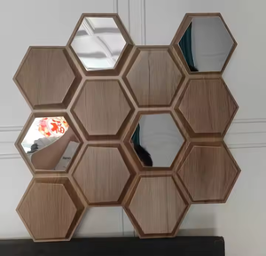 Moder <span class=keywords><strong>specchio</strong></span> 3D fai da te pannello da parete decorazione commerciale impermeabile ignifugo Pvc oro decorazione interna adesivi murali facili da installare - Product Image 2