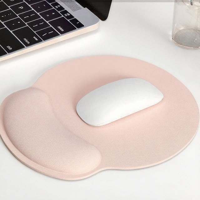 Comfortable Rubber Wrist Rest Mouse Pad Anti-Slip Base Smooth Surface Curved Edge 250x230x2mm for Laptop/Desktop Use Stock