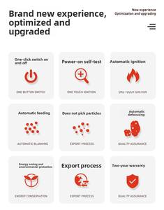 Poêle à granulés de <span class=keywords><strong>bois</strong></span> en acier moderne autoportant à <span class=keywords><strong>joint</strong></span> étanche, peut être utilisé pour faire bouillir de l'eau, cuisiner, haute efficacité, respectueux de l'environnement - Product Image 4