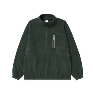 Veste polaire unisexe personnalisée avec logo, 325 grammes, pour l'extérieur, chaude, en sherpa, coupe oversize, sport, ODM - Product Image 3