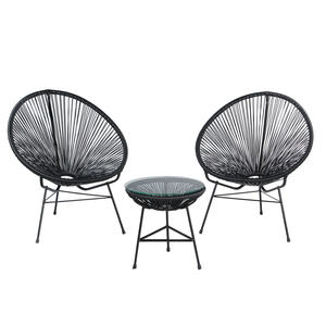 Fauteuils œuf <span class=keywords><strong>Acapulco</strong></span> en osier colorés en noir, blanc, jaune, rouge, <span class=keywords><strong>bleu</strong></span>, vert pour une utilisation en extérieur - Product Image 3