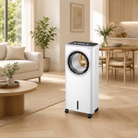 Ventilateur oscillant sans pales professionnel, mobile, sur pied, à commande numérique, couleur blanche, contrôlé par application, 3 vitesses, pour chambre à coucher