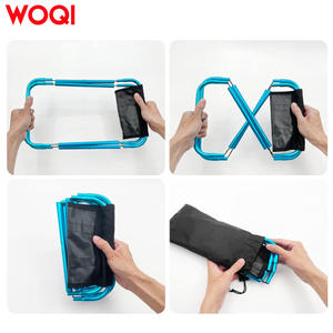 Taburete plegable portátil Woqi de 24x22x26 cm, silla de jardín de aluminio y tela Oxford para acampar - Product Image 5