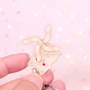 Porte-clés personnalisé en acrylique transparent écologique avec logo, breloque, support de broche, objet de collection artistique, anime, antique, sous vide - Product Image 2