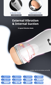 Godet de masturbation masculin automatique vibrant et aspirant en forme d'escargot, rechargeable, sûr pour la peau, durable, jouet sexuel pour hommes - Product Image 3
