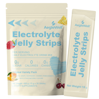 AegleWell Bandes de gelée électrolytiques |   Pack varié original de 30 bâtonnets de 15g |   Complément alimentaire pour l'hydratation et la remise en équilibre électrolytique