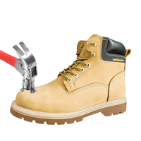 Chaussures de sécurité en cuir nubuck Goodyear Welt, bottes de travail pour soudeurs électriques à lacets avec embout et semelle intermédiaire en acier