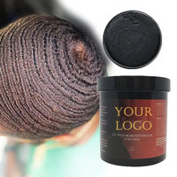 Gel Coiffant Tresses Non Gras Épais Transparent Brillance avec Fixation Extrême Super Forte Gel Coiffant pour Tresses, Locks et Twists, Contrôle des Bords Pailleté