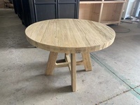 Chinesische Vintage antike zurück geforderte Massivholz möbel rustikale natürliche Platte Holz Wohnzimmer Mitte runden Esstisch