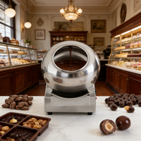 Machine automatique d'enrobage de fruits secs au chocolat pour noix de cajou et raisins enrobés de chocolat