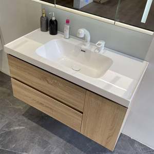 YALIG New Product Ideas Fully Assembled Bathroom Cabinets Wash Basin Cabinet Wood Veneer Bathroom <b>Vanity</b> - Product Image 6