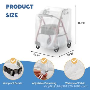 Blue Sequence <b>Elderly</b> Walking Aid Cover 90x66x72cm Waterproof Dust Proof For <b>Walker</b> Protection - Product Image 2