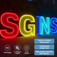 Lettres néon de grande taille à design personnalisé pour la décoration extérieure, personnalisables et sur mesure