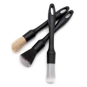 Lot de 3 brosses de nettoyage pour intérieur de voiture, accessoires avec manche en plastique, microfibres anti-poussière pour aérateurs et détails automobiles - Product Image 1