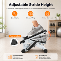 Twist Stepper avec nœuds d'acupression, bandes de résistance réglables, appareil de fitness à domicile pour un entraînement complet du corps