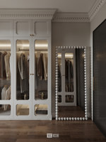 Meubles de chambre à coucher minimalistes de luxe YK Portes de penderie en bois bicolore Conceptions pliantes convertibles pour ateliers Chambres à coucher