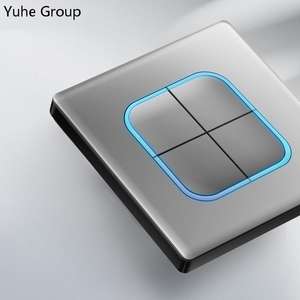 Interrupteur mural intelligent 2 voies de type 86 avec bouton de réinitialisation, éclairage LED, panneau tactile en verre trempé, écran tactile 4 broches, IP20 - Product Image 6