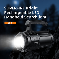Projecteur LED rechargeable L1-S haute puissance avec affichage de la batterie, feu arrière à induction noir, 3 modes, étanche IP45 pour le camping
