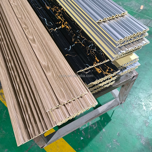 Golden Line Modern <strong>Wall</strong> Panels Leather Grain WPC <strong>Wall</strong> <strong>Cladding</strong> Waterproof Soundproof <strong>Interior</strong> Decorative <strong>Cladding</strong> for Apartments - Product Image 4