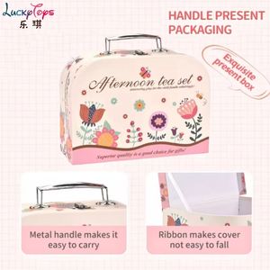 Simulato pomeriggio Set da tè in miniatura torta di cibo da Dessert portatile scatola regalo in anticipo educativo Playhouse serie giocattolo per i bambini - Product Image 3