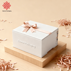 Baoren บรรจุภัณฑ์กระดาษแข็งลูกฟูกกล่องกระดาษสำหรับจัดส่งชุดชั้นในพร้อมริบบิ้นกระดาษขาวหรูหรากล่องบรรจุภัณฑ์ของเล่นทางเพศ - Product Image 1