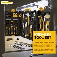 Kit d'outils de réparation automobile et domestique 113 pièces – Ensemble combiné de matériel, pinces, mètre ruban, tournevis, outils en acier et plastique