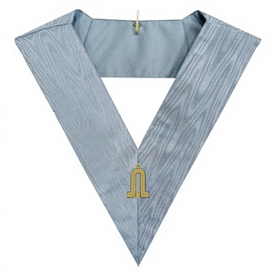 Collar de Oficial de la Regalia Masónica, Rito Francés Tradicional, Segunda Guardia, Accesorio de Vestimenta Elegante, Unisex para Adultos - Product Image 1