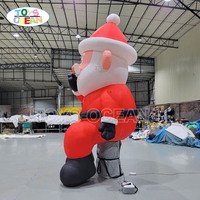 Grand modèle gonflable Père Noël, Mascotte gonflable publicitaire extérieure pour Noël, idéal pour les centres commerciaux, festivals et décorations de vacances