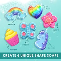 Kit de fabrication de savon pour enfants, kit de science spa 2 en 1, bricolage faites vos propres sels de bain pétillants et savon.