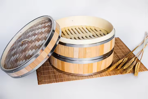 Panier à vapeur rond en bambou pour <span class=keywords><strong>mini</strong></span>-dim sum, écologique, avec logo personnalisé, 14 cm/24 cm ou tailles sur mesure, collection Baby Bear - Product Image 4